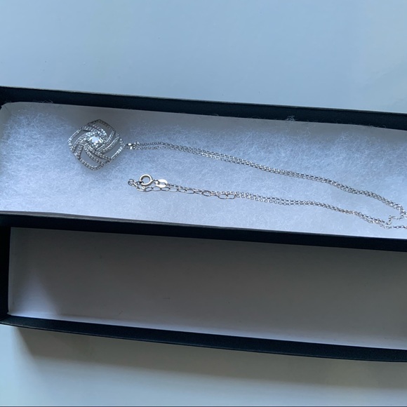 CZ and sterling silver 925 fine jewelry necklace - Picture 4 of 5